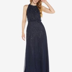Adrianna Papell Beaded Blouson Gown